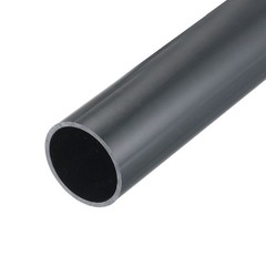 Rigid Round Pipe 34.2mm ID 38mm OD 350mm Dark Grey High Impact