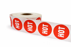 HOT Food Packaging Stickers 1-1/8” Round Labels 1000 Total – Easy Peel & Stick