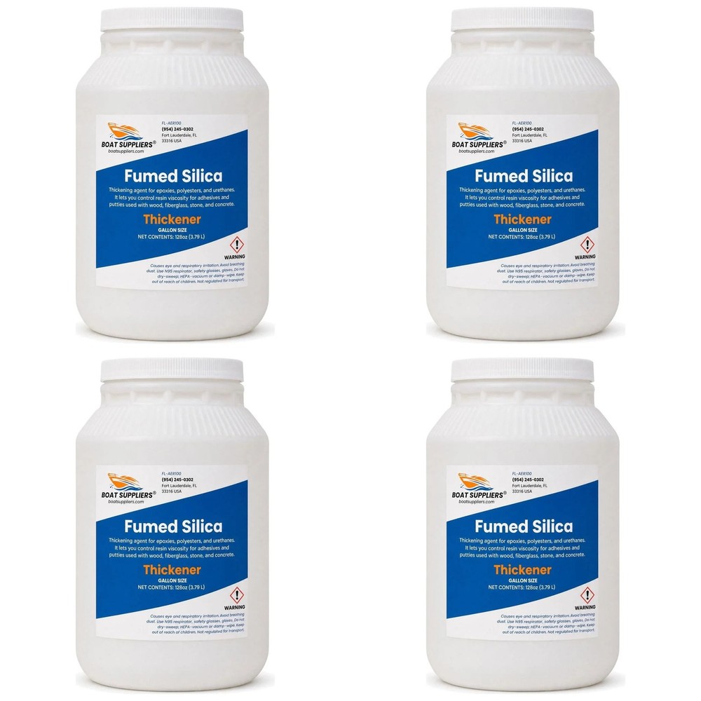 4 Gallon Fumed Silica Cabosil Epoxy Thickener Filler – Four 1 Gallon Jars