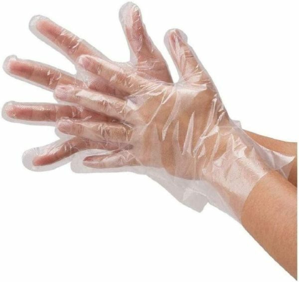 300 Clear Polyethylene Gloves Size XL Powder Free & Latex Free 1 Mil Disposable
