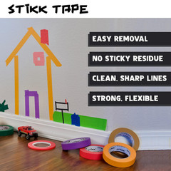 STIKK Painters Tape – 1Pk Black Painter Tape – 2 Inch X 60 Yards – Paint Tape fo