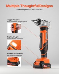 VEVOR Cordless Electric Tube Expander 20V Max for 1/2″ 3/4″ & 1″ PEX-A Pipes