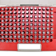 Steel Pin Gage Set Minus Heat Treated with Storage Case M3 125pcs 0.501″-0.625″