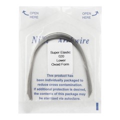 100pc Orthodontic Arch Wire Niti Stainless Steel Round Rectangular Ovoid Natural
