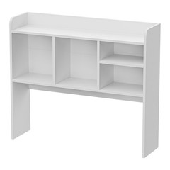 Desktop Bookshelf Wood Desk Hutch Organizer w/5 Shelves for Computer Desk White