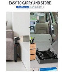 500LB Folding Hand Truck 6 Wheel Luggage Cart Expandable Base 2 Straps