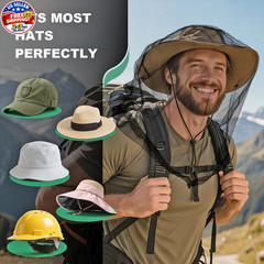 Pmxary 2 Pack Premium Mosquito Head Nets with Drawstring, X-Large, Black