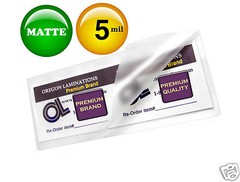 500/pack MATTE 2-3/8 x 8-1/2 Hot 5 Mil Large Bookmark Laminating Pouches