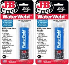 WaterWeld, 1 Hour Cure, Epoxy Putty Stick – 2 Pack, Off-White