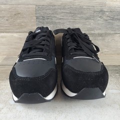 Reebok Harman Womens Work Shoes Sz 7.5 W Black Suede Composite Toe Sneakers