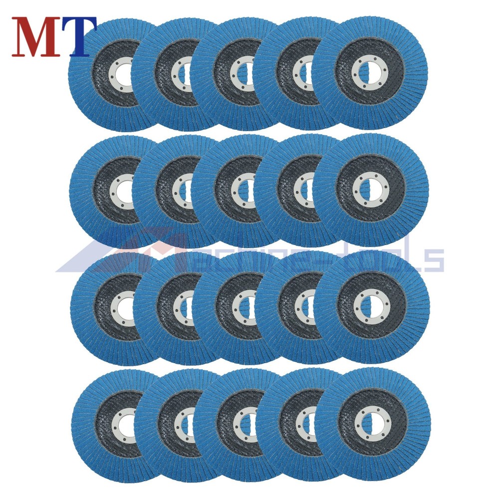 20 Pcs 4-1/2″ T29 Zirconia Flap Discs 80 Grit Flapper Wheel for Angle Grinder