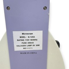 Omax N-120A Biological Microscope Base Stand with Objective Turret Nosepiece