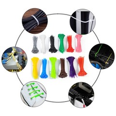 1200 Pcs Mixed Colored Zip Ties, 4 Inch Multicolor Self-Locking Nylon Cable Zip