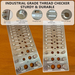 66 Nut and Bolt Thread Checker,Bolt Size and Thread Gauge with 26 Standard & 26
