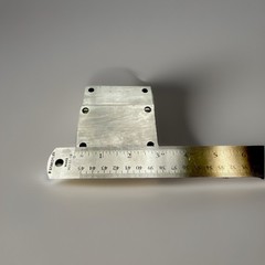 .125 1/8” Aluminum 3” X 2” / 1/4 Holes (3) Pack 6061 Mounting Brackets Fasteners