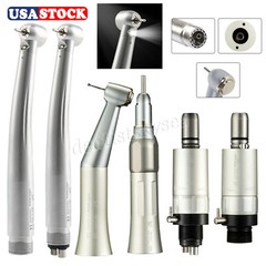 High/Low Speed Handpiece Kit E-generator LED Turbine 2/4Hole YB Dental