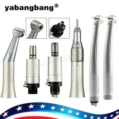 High/Low Speed Handpiece Kit E-generator LED Turbine 2/4Hole YB Dental