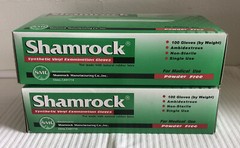Shamrock Synthetic/Vinyl Powder Free Examination Gloves Large 2 Boxes of 100
