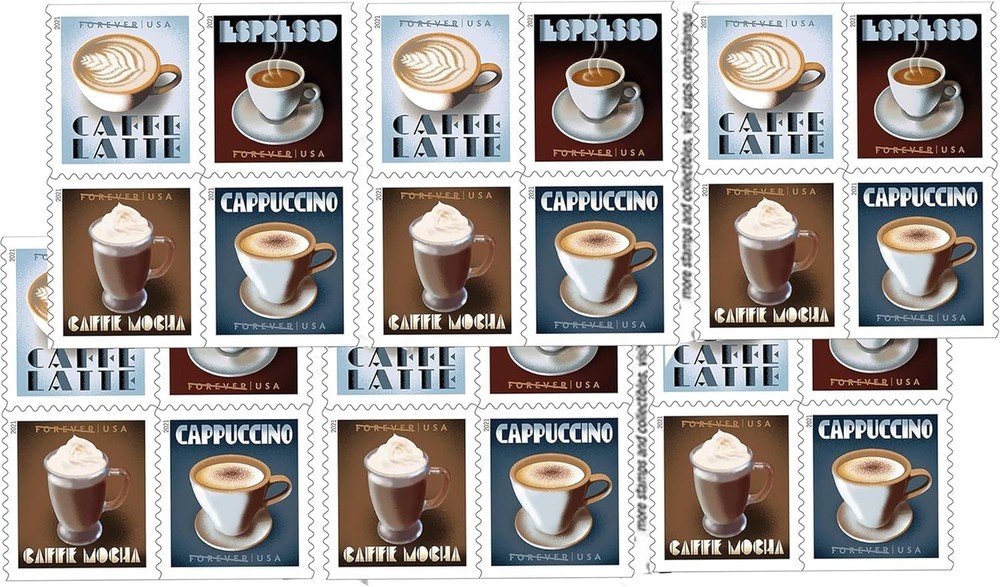 United States Postal Service Usps Espresso Drinks First Class Forever Postage