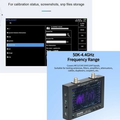 SV4401A 7 inch Touch 50KHz-4.4GHz VNA Vector Network Analyzer Lcd 100dB Dynamic