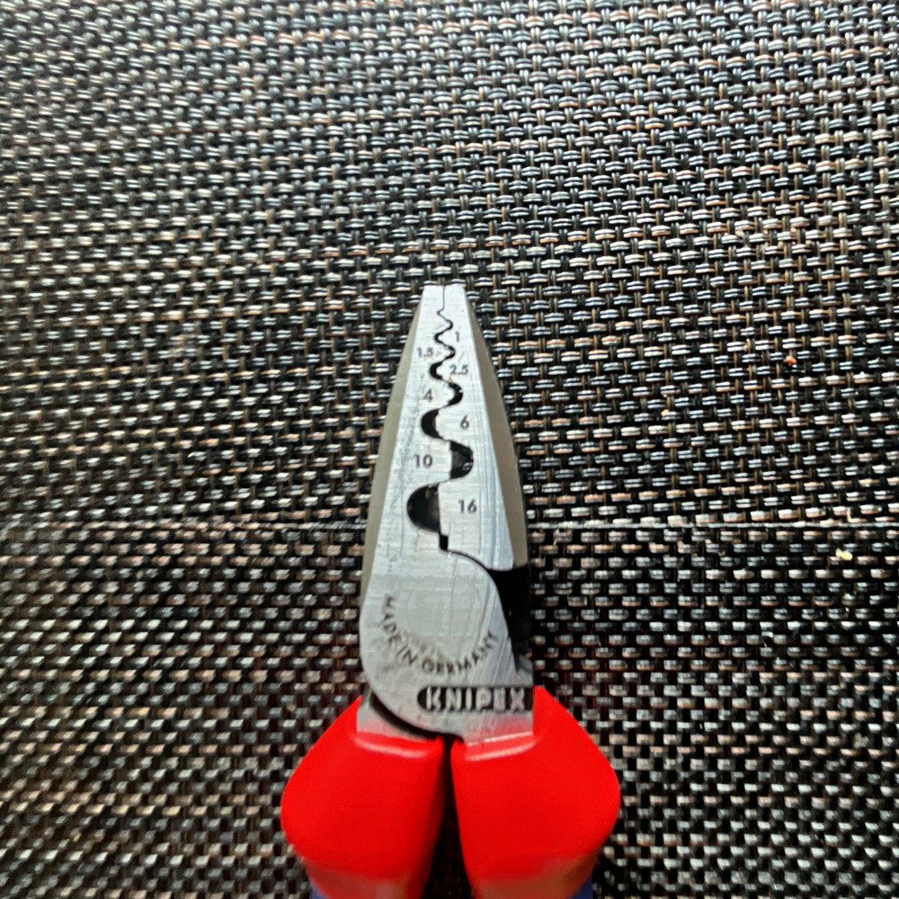 KNIPEX 97 12 180 Wire Ferrule Crimper Pliers, Red/Blue Handles