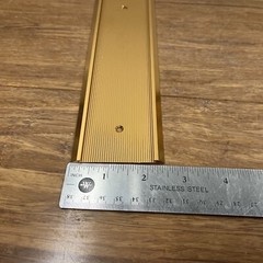 BRUSHED SATIN BRASS TAG NAME PLAQUE PLATE For Doors Desks Slide Letter Style 8″