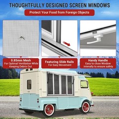 60″W x 36″H Concession Stand Serving Window Food Truck Service Awning Aluminum