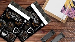 10×13 100 Coffee Bean Coffee Shop Designer Poly Mailers Shipping Envelopes Pr…