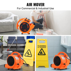 1000 CFM 3-Speed 1/4 HP Adjustable Air Mover Carpet Dryer Blower Floor Fan