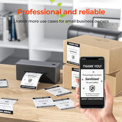 4X6 Inch Direct Thermal Labels, 1000 Labels/2 Stacks(500 Pcs per Stack), Fanfold