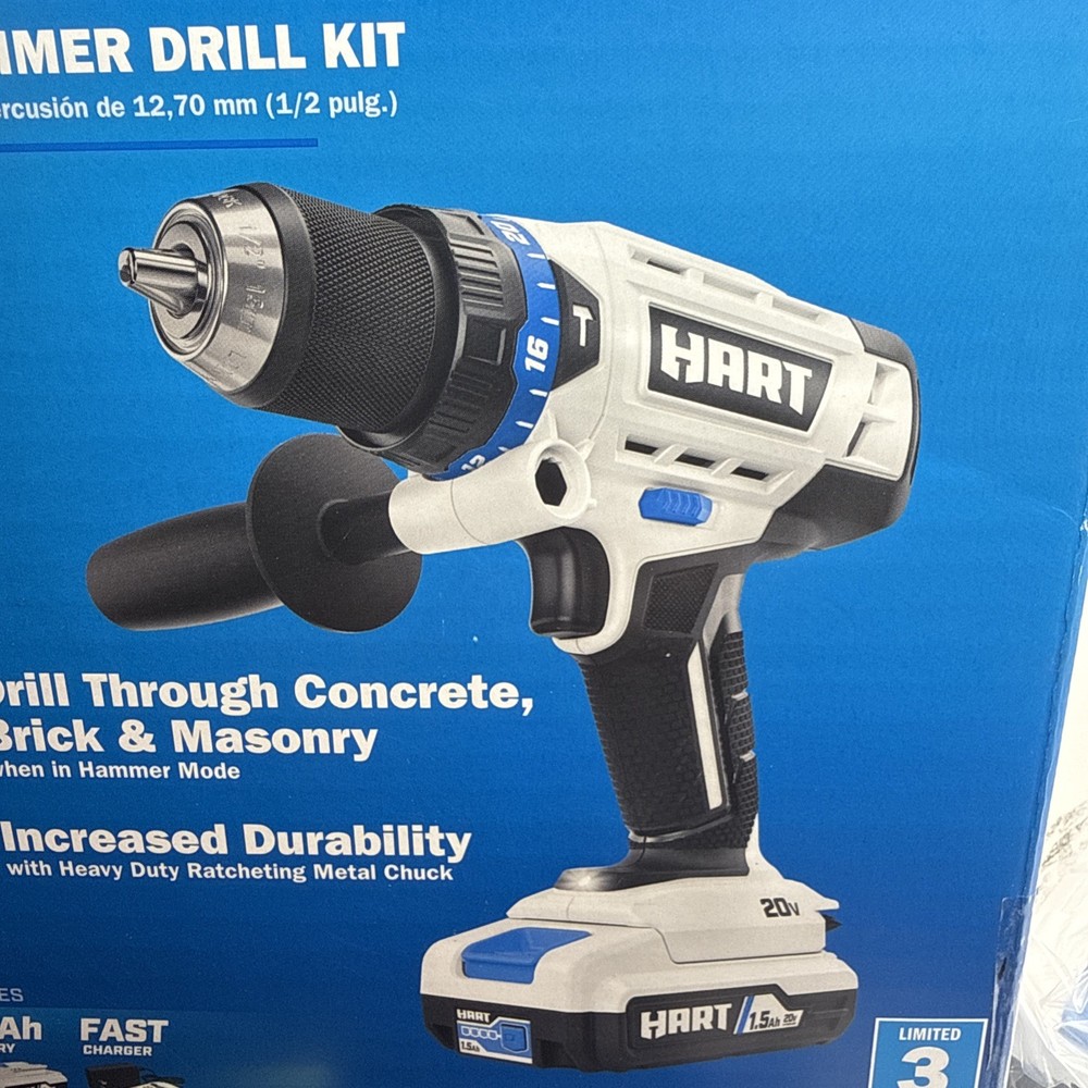 HART TOOL DRILL HPHD01VN 20v Cordless 1/2in Hammer Drill Tool Only Brand New