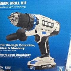 HART TOOL DRILL HPHD01VN 20v Cordless 1/2in Hammer Drill Tool Only Brand New