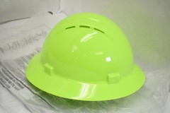 ERB Americana Full Brim Vent Hard Hat Hi Vis Lime ANSI Z89.1 Type 1 Class C USA