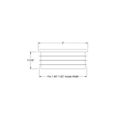2″ x 2″ Square Ribbed Plastic Post End Cap Glide Plugs 14-20ga Tubing