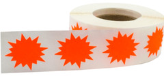 Color Coding Burst Labels Starburst Design | 1″ Inch | 500 Pack | Pick One Color