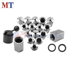 1/8-1 Inch 5C Fractional Collet Set 15 Pack with 5 Collet Blocks for Lathe