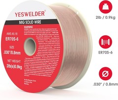 MIG Wire 2 lbs – .030-Inch Diameter, Strong Carbon Steel with Durable ABS Spool