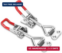 2 Pack Adjustable Toggle Latch 4001, Quick Release Toggle Clamp with 220lbs Capa