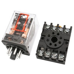 MK2P I General Purpose Electromagnetic Power Relay DC 12V Coil 8 Pin DPDT Base