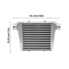 Universal 18″x13″x3″ Turbo Aluminum Front Mount Intercooler 2.5″ Inlet Outlet
