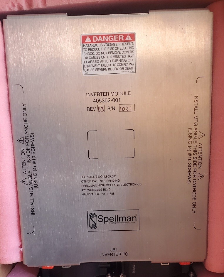 Spellman Anode Power Module 405352-001 REV D3(Philips Brilliance CT)W/paper wrk