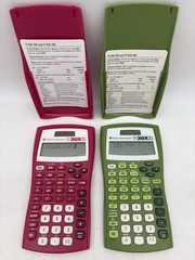 Lot of 2 Texas Instruments TI-30X IIS Scientific Calculators Pink & Green WORKS