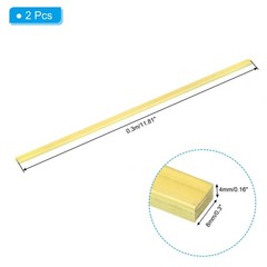 5/32 x 5/16 x 12″ H59 Brass Flat Bar, 2 Pcs Solid Rectangle Mill Stock for Cr…