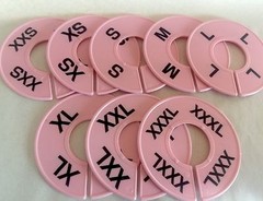 Round Clothing Rack Size Dividers Plastic Hangers Ring XXS-3XL (8 – 80 PC Sets)