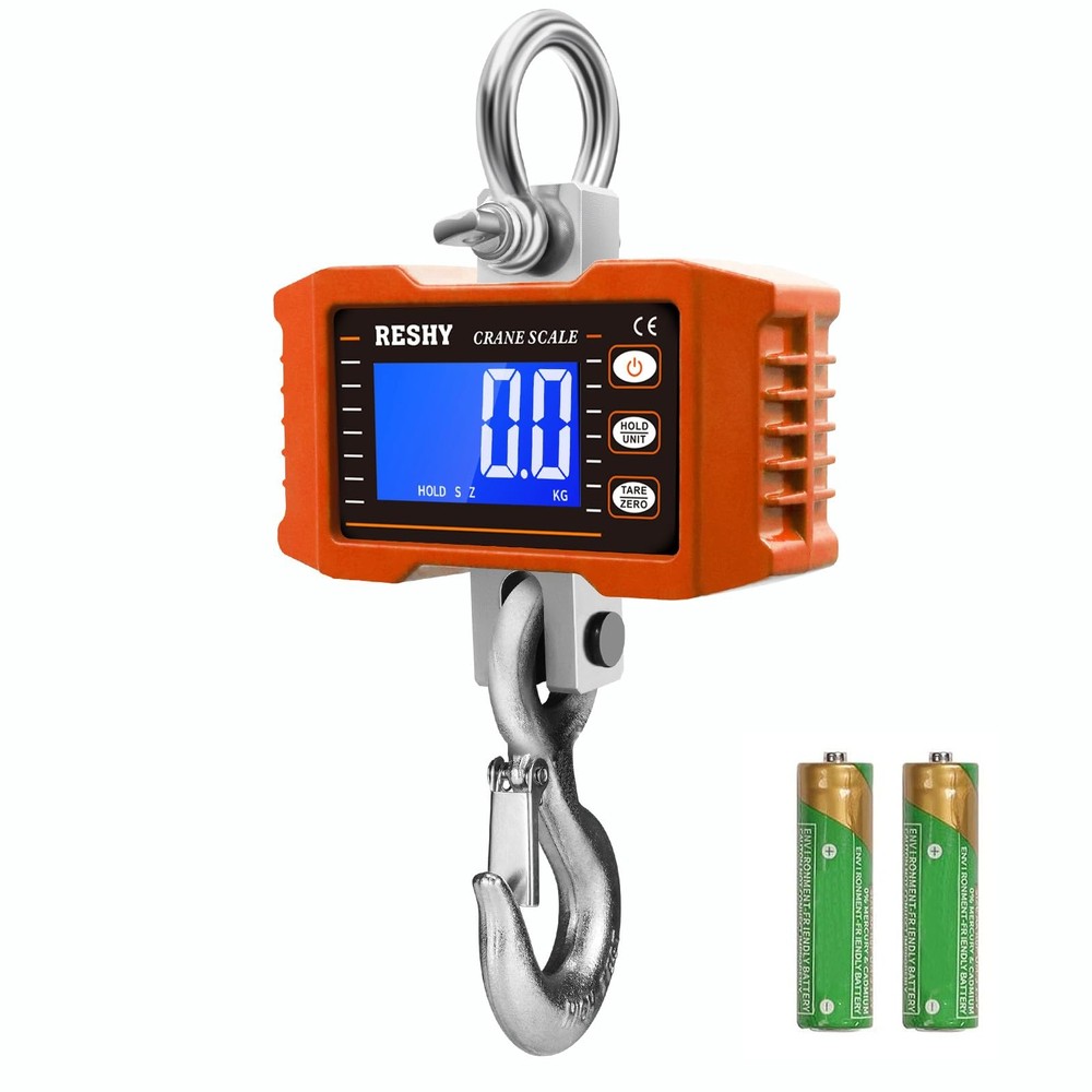 Digital Crane Scale 2200lb/1000Kg Heavy Duty for Farm, Livestock, Factory, Hu…