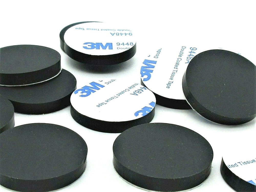 1″ Rubber Stick On Rubber Feet for Sewing Machines Universal 3/16″ Thick