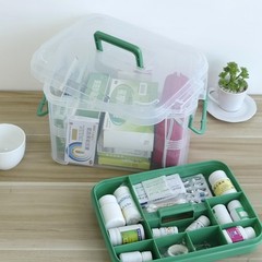 Bringer 1 Pack Clear Plastic Family First Aid Medicine Storage