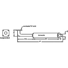 Muffler Fits Ford Tractor 314100521 1110 1210 1215 1310 1320 1510 1710 1910