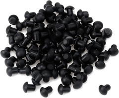 100PCS Black Soft Plastic Screw Hole Cover Plugs, 5Mm Waterproof Plug for Holes