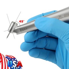 Dental Optic Fiber LED 1:4.2 Increasing Handpiece 45°Angle Head External Channel